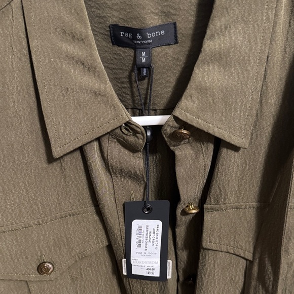 Rag & Bone Khaki Shirt Dress - Picture 2 of 4